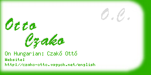 otto czako business card