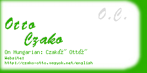 otto czako business card